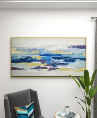 Canvas Abstract Framed Wall Art with Gold-Tone Frame, 71" x 2" x 31"