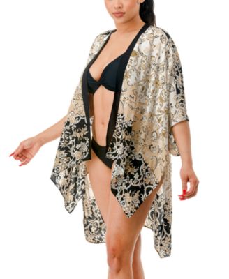 Ombre Floral Kimono Cover-Up