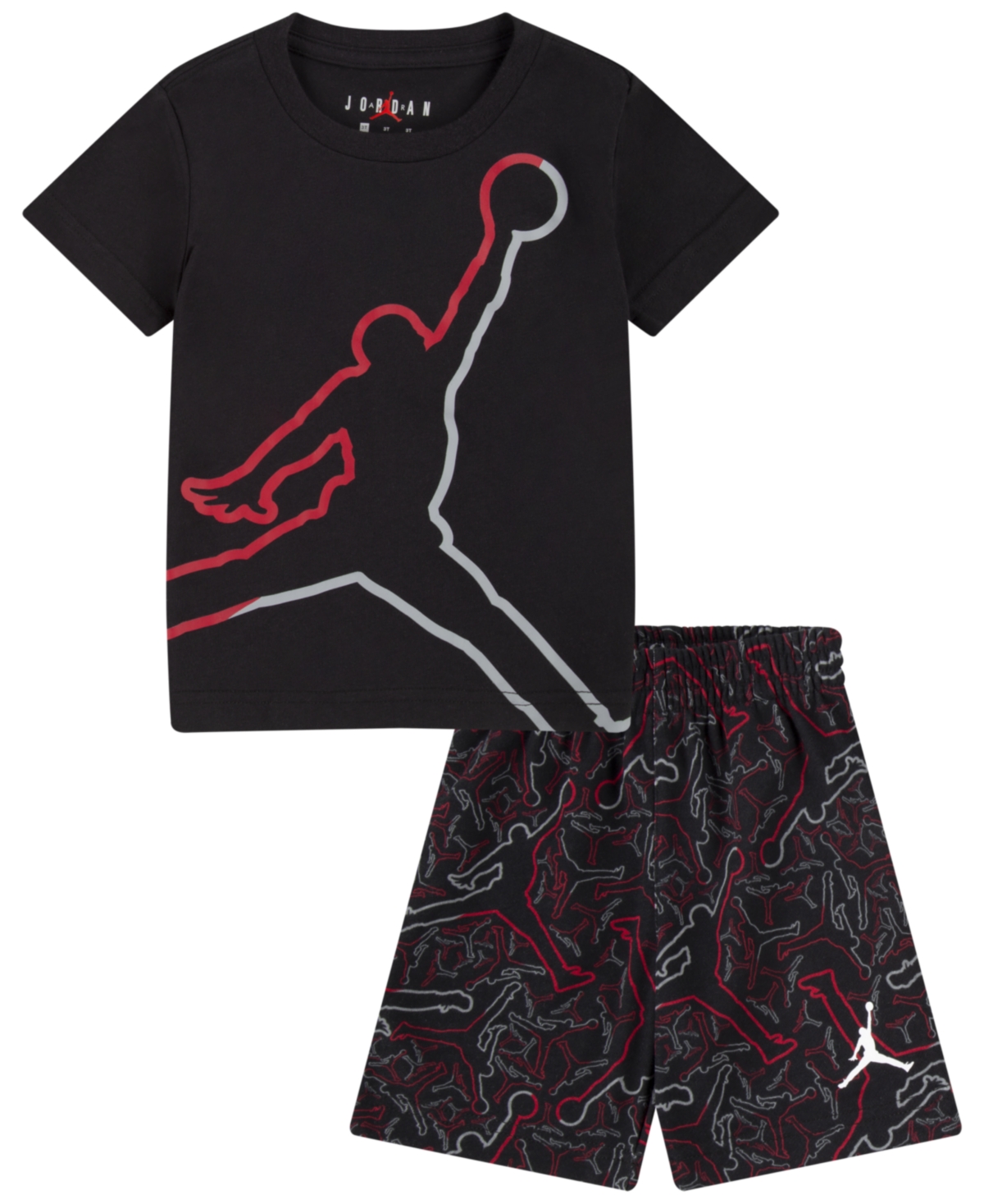 Jordan Toddler Boys Air T-shirt And Shorts Set, 2 Piece In Black