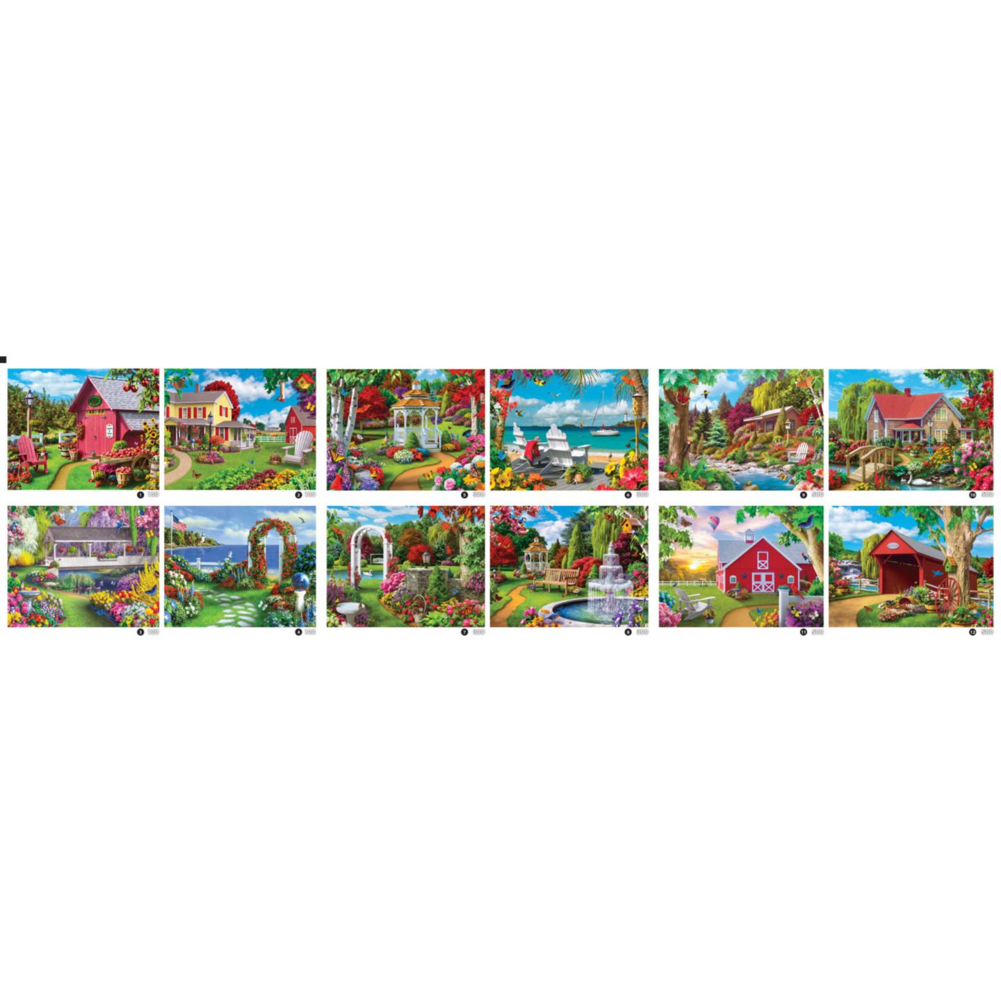 Детская игрушка MasterPieces Puzzles Alan Giana 12-Piece Jigsaw Puzzle Collection, Ages 14+ — фото 3