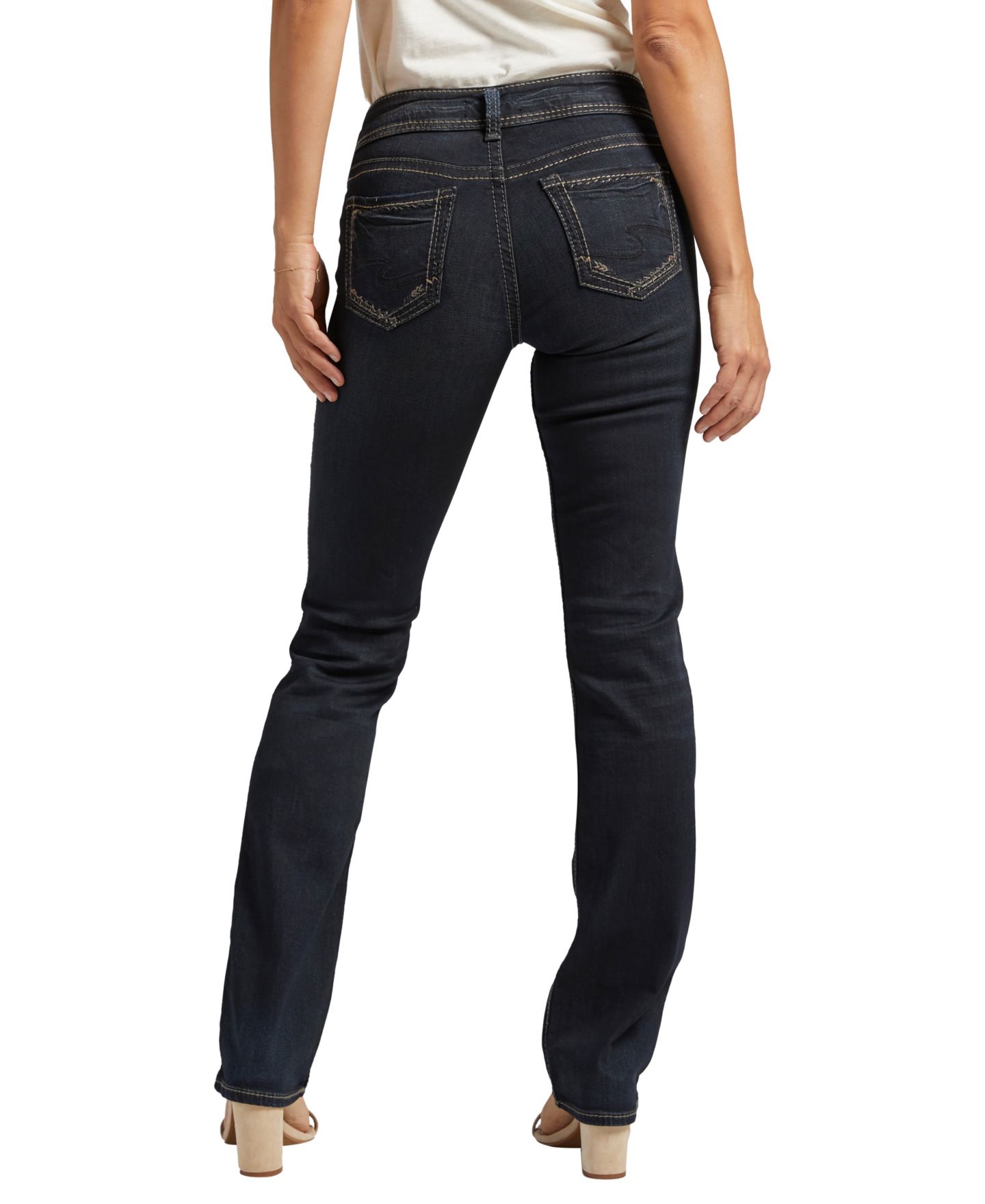 Женские джинсы Silver Jeans Co. Suki Mid Rise Curvy Bootcut, цвет: Индиго — фото 2