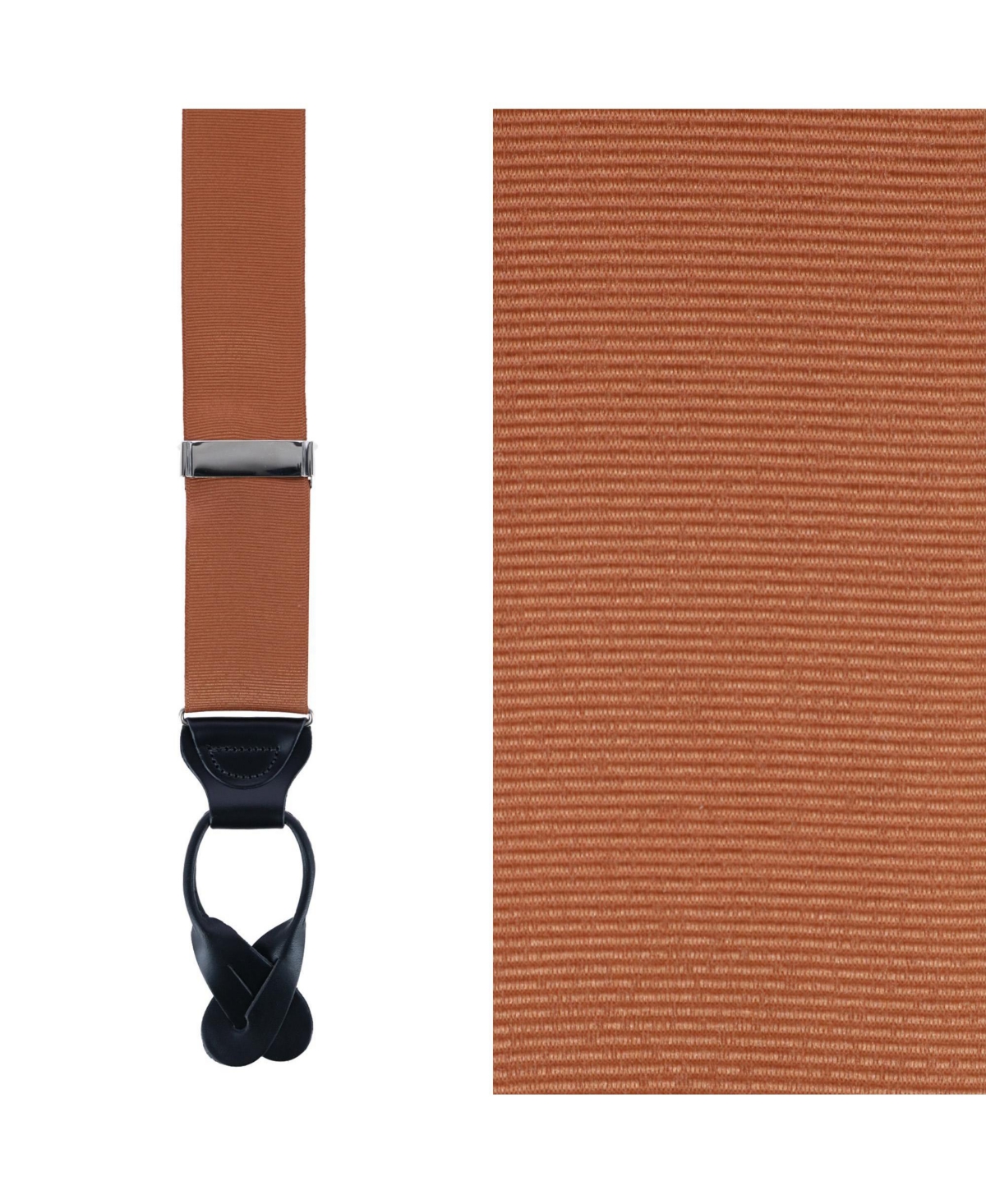 Trafalgar Men's Phoenix 38mm Grosgrain Non Stretch Ribbon Button End Suspenders