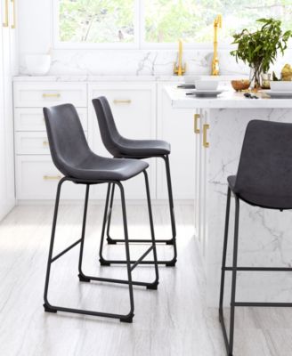 35" each, Set of 2 Steel, Polyurethane Smart Counter Chair