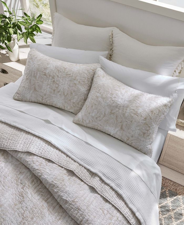 Tommy Bahama Home Makena Cotton Reversible 3 Piece Quilt Set, Full