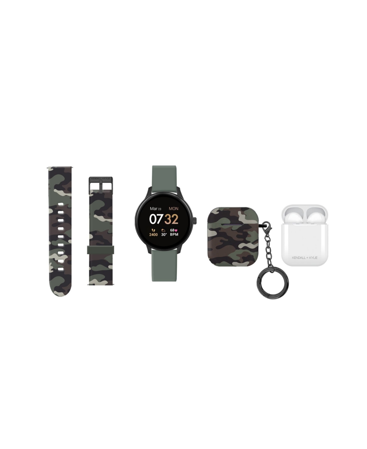 Kendall + Kylie Unisex Olive Interchangeable Strap Smartwatch 43.2mm Gift Set