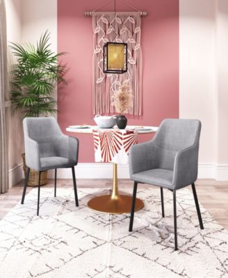 35" Steel, Polyester Adage Water Resistant Dining Chair