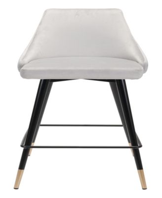 36" Steel, Polyester Piccolo Pencil Legs Counter Chair