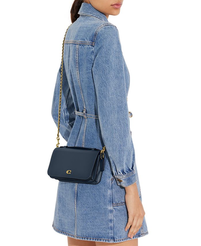 COACH Bea Mini Leather Snap Closure Crossbody Macy's