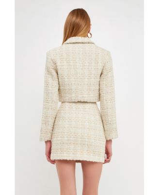Women's Cropped Tweed Jacket