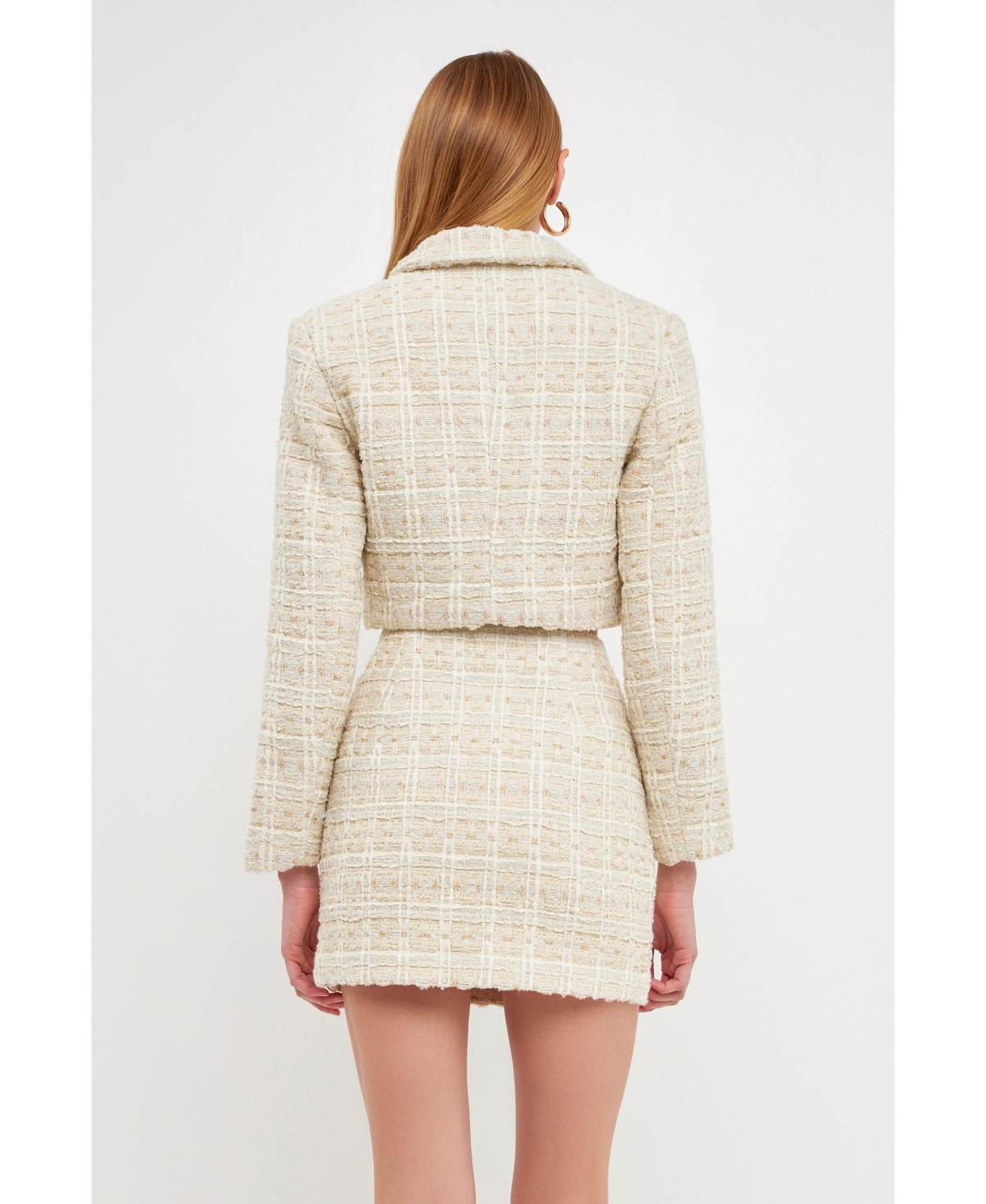 endless rose Women's Cropped Tweed Jacket