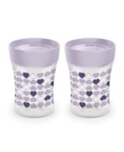 Nuk Everlast Leakproof Weighted Straw Cup, 10 oz, 2 Pack, Purple