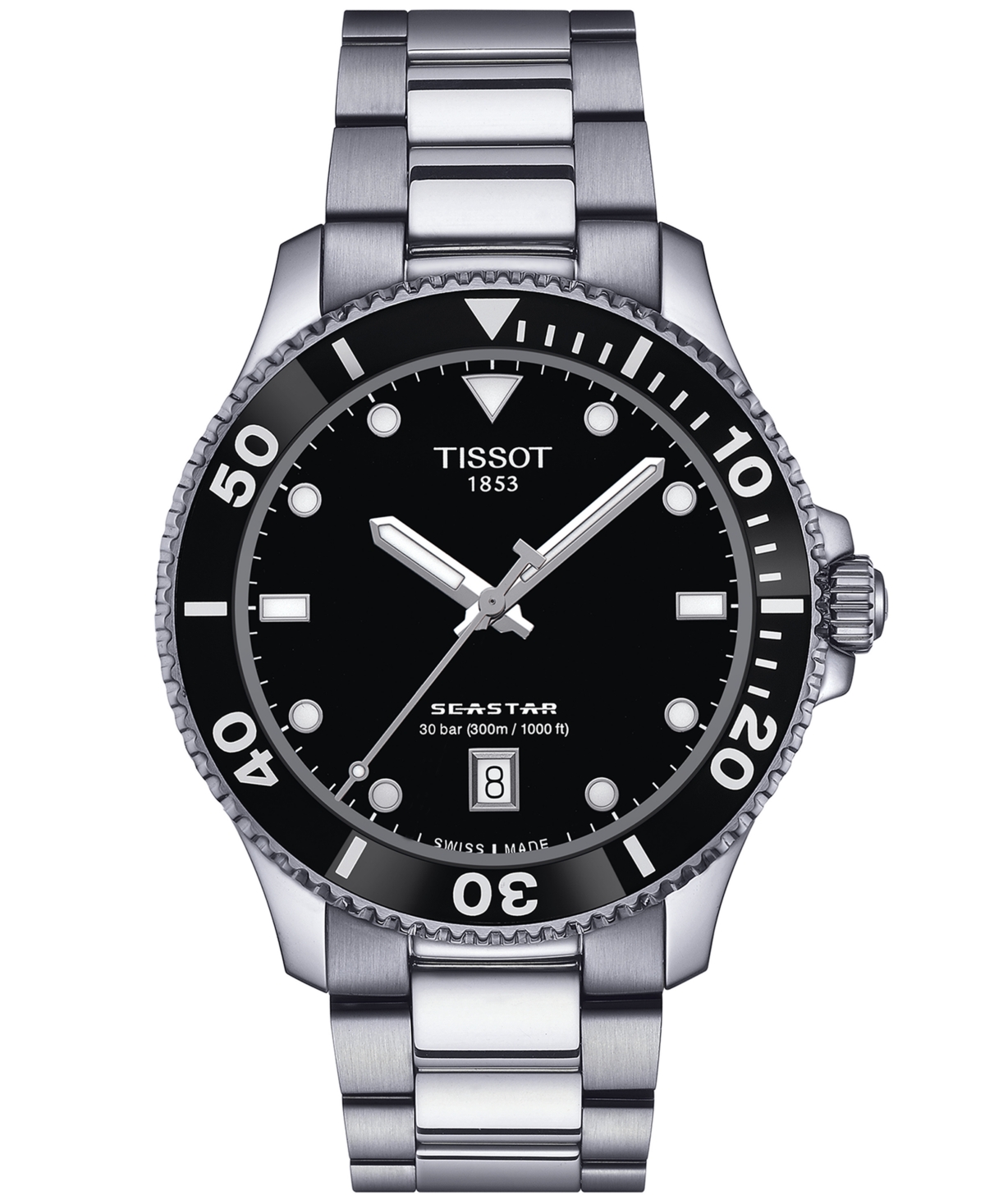 Tissot Men's Swiss Seastar 1000 Stainless Steel Bracelet Watch 40mm In No Color
