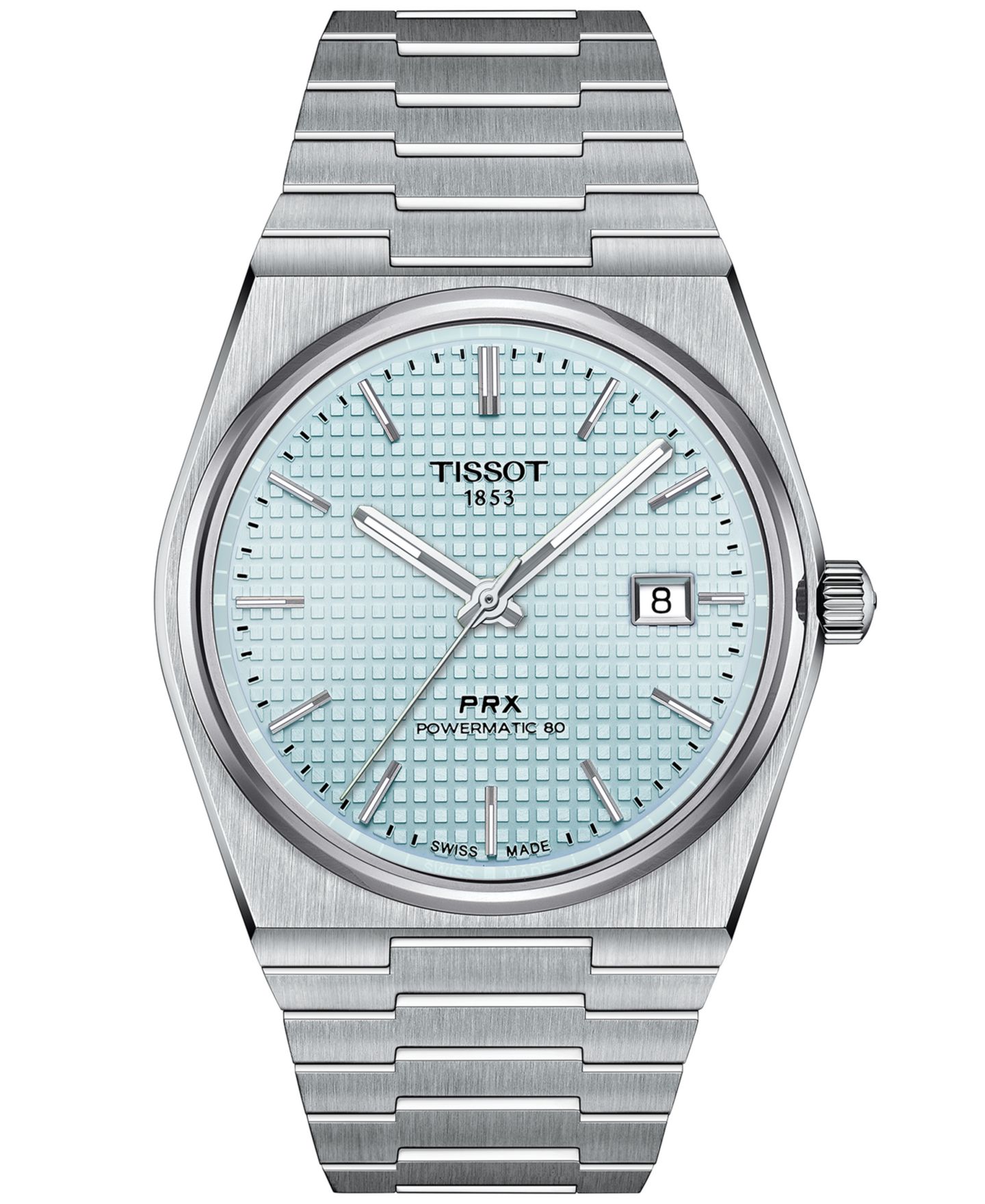 Мужские часы Tissot Swiss Automatic PRX Stainless Steel Bracelet Watch 40mm — фото 1