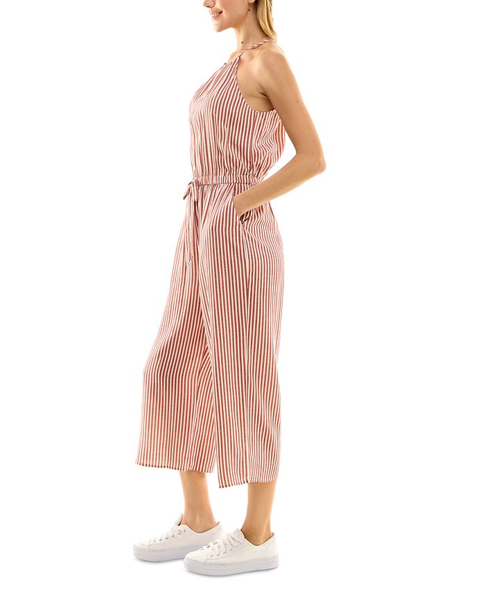 Kingston Grey Juniors' Striped Halter Jumpsuit Macy's