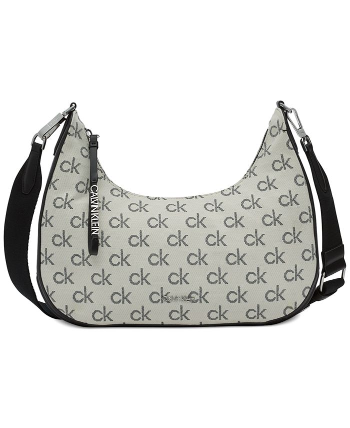 Klein Clay Large Top Denim Jacquard Signature Crossbody Bag & Reviews - Handbags Accessories - Macy's