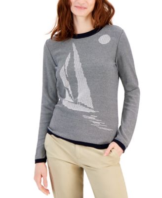 Tommy Hilfiger - Women's Cotton Sail Away Graphic Sweater