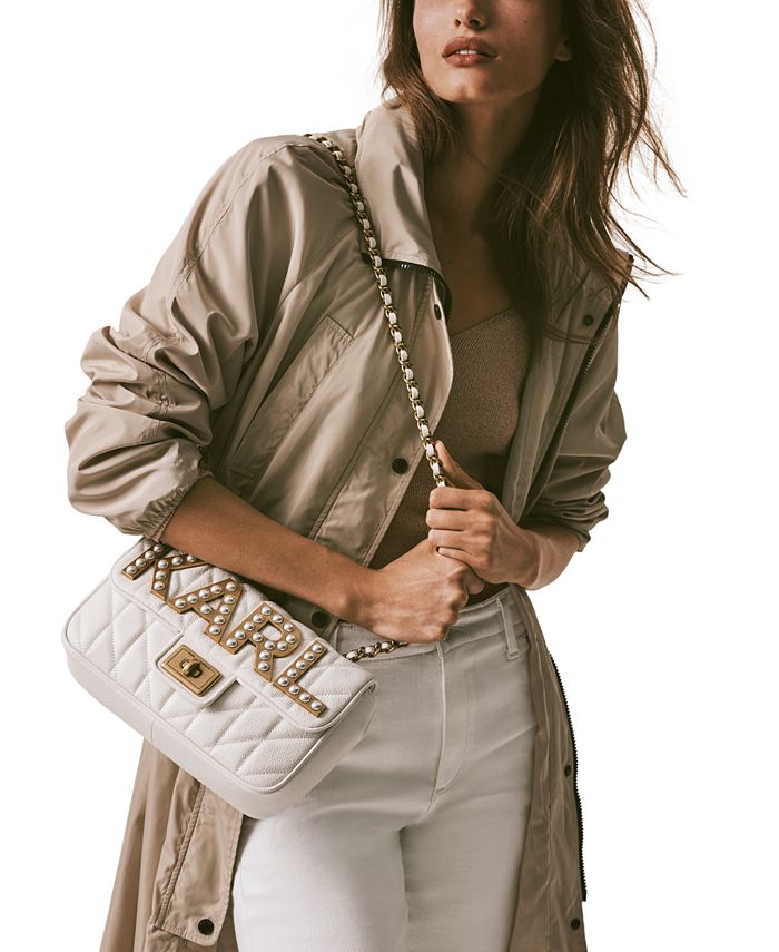 KARL LAGERFELD PARIS Agyness Small Leather Shoulder Bag Macy's