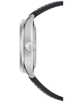 Men's Swiss Automatic Multifort Blue Textile Strap Watch 42mm