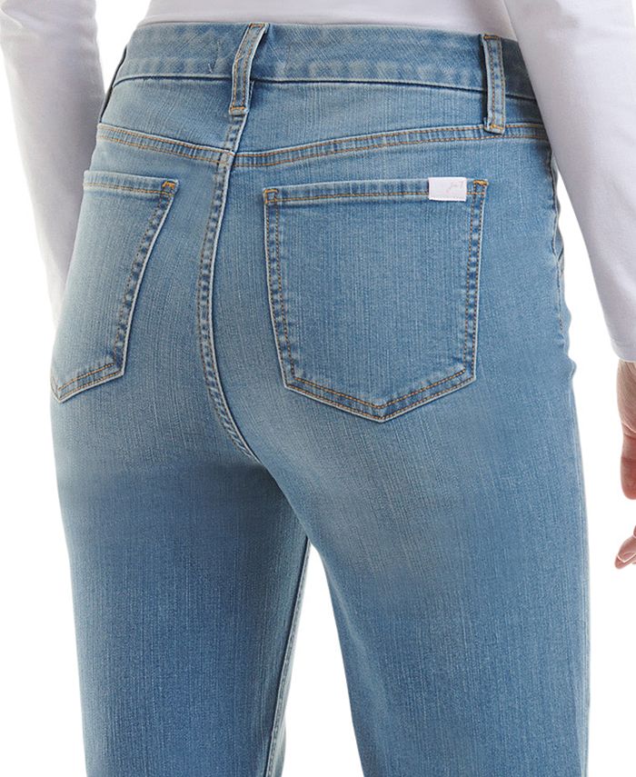 JEN7 by 7 For All Mankind Women's Pintuck Seamed Flare-Leg Jeans - Macy's
