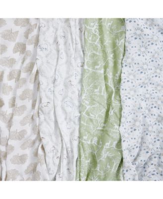Baby Boys or Baby Girls Muslin Swaddles, Pack of 4
