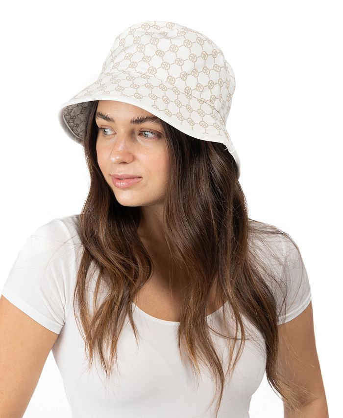 Giani Bernini Women's Cotton Logo-Print Bucket Hat - Macy's