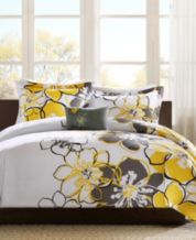 Gray and sales yellow bedding