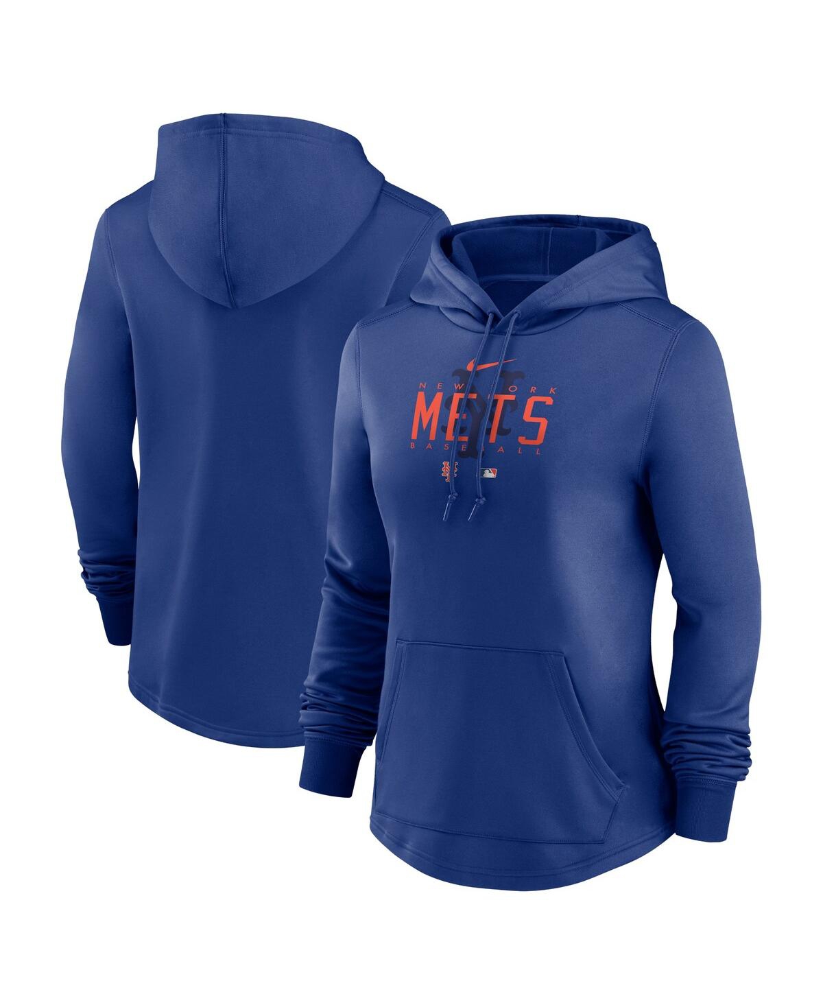 Women's NikeNew York Mets Authentic Collection Pregame Performance Pullover Hoodie - Royal