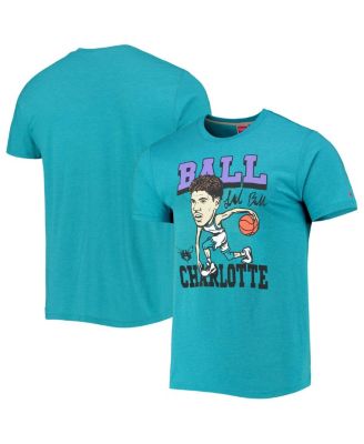 Men's LaMelo Ball Heathered Teal Charlotte Hornets Caricature Tri-Blend T-shirt