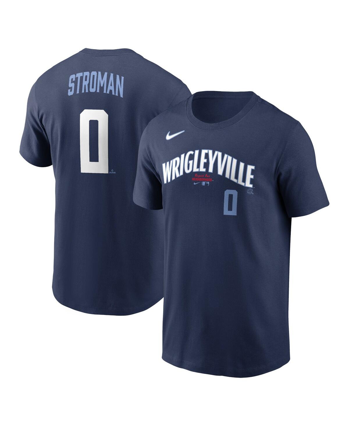 Shop Nike Men's  Marcus Stroman Navy Chicago Cubs City Connect Name And Number T-shirt