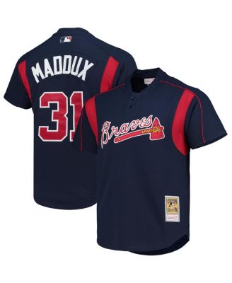 Men's Greg Maddux Navy Atlanta Braves Cooperstown Collection Batting Practice Jersey