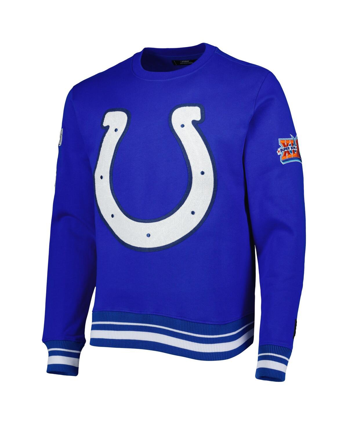 Shop Pro Standard Men's  Royal Indianapolis Colts Mash Up Pullover Sweatshirt