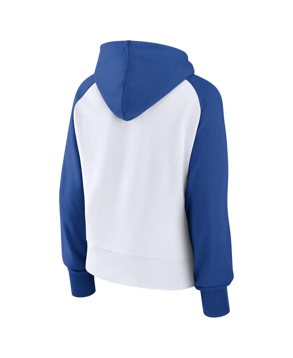 Women's Fanatics Branded White Los Angeles Dodgers Series Pullover Sweatshirt