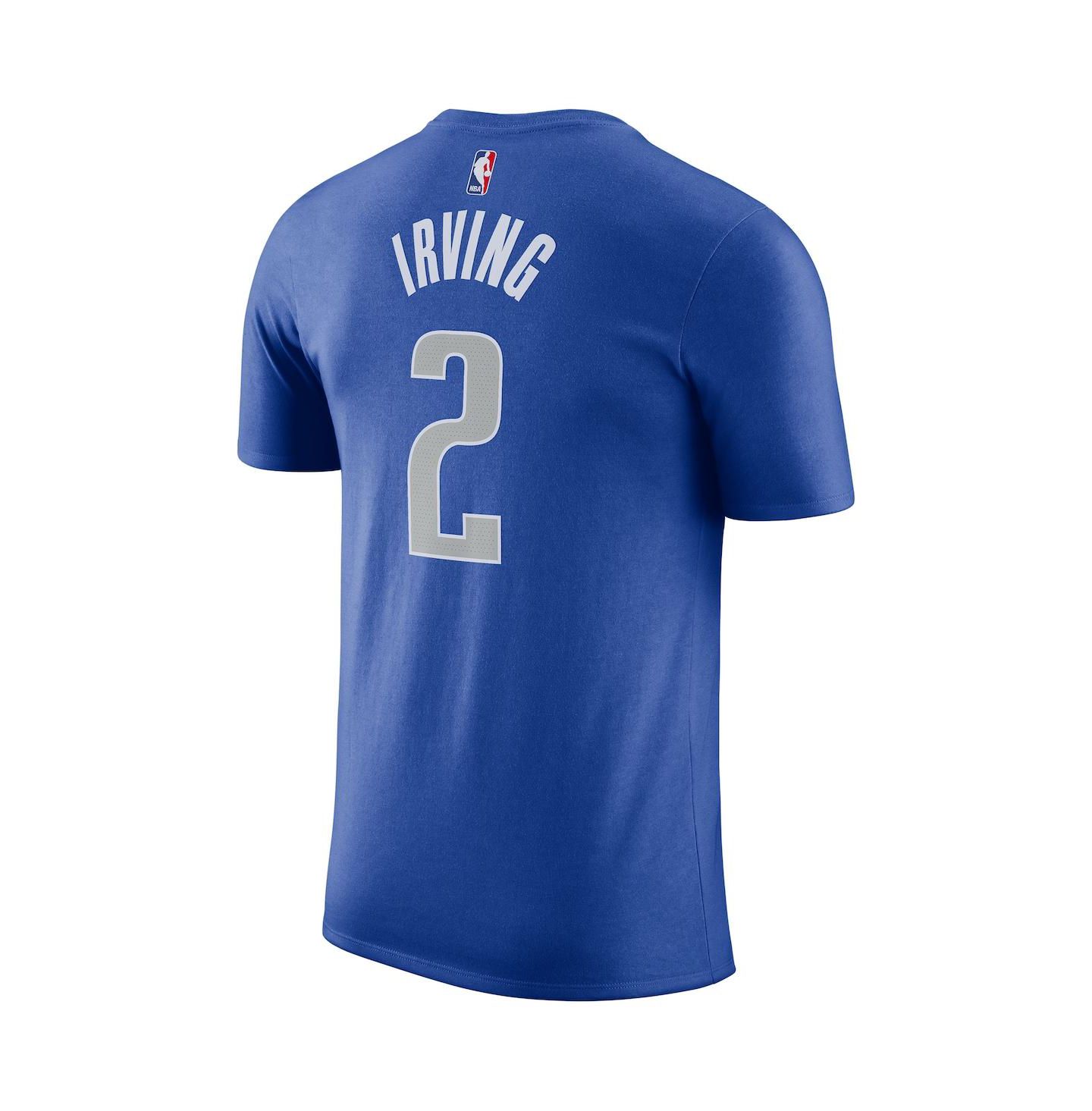 Мужская футболка Nike Kyrie Irving Blue Dallas Mavericks Icon Name and Number — фото 4