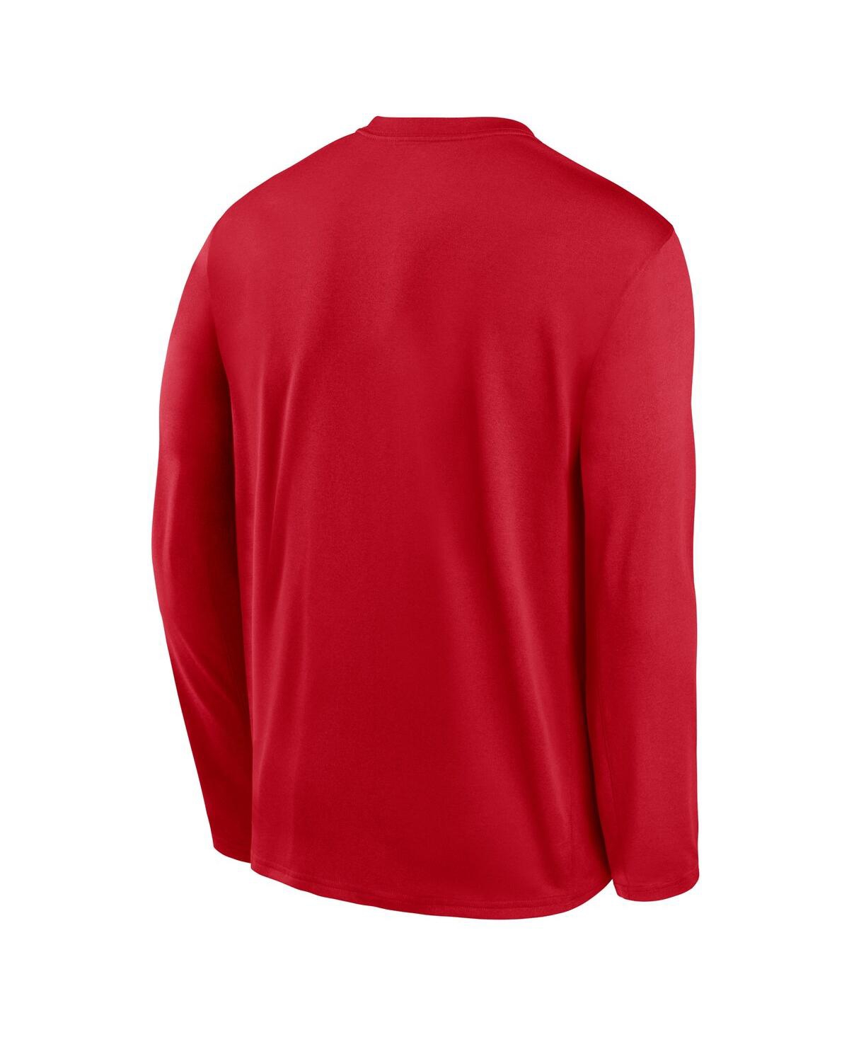 Men's NikeWashington Nationals Authentic Collection Team Logo Legend Performance Long Sleeve T-shirt - Red
