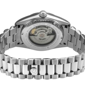 Men's West Village Swiss Automatic Silver-Tone Stainless Steel Bracelet Watch 40mm