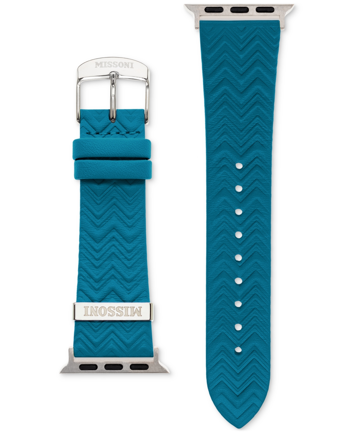 Missoni Green Zigzag Leather Strap For Apple Watch 38/40/41mm