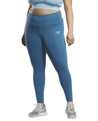 Reebok Plus Size Identity Training Pull-On Logo Leggings - Macy's