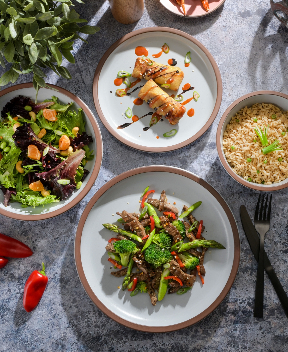 Gibson Elite Lagos Double Bowl-16 Piece Dinnerware Set, Service for 4