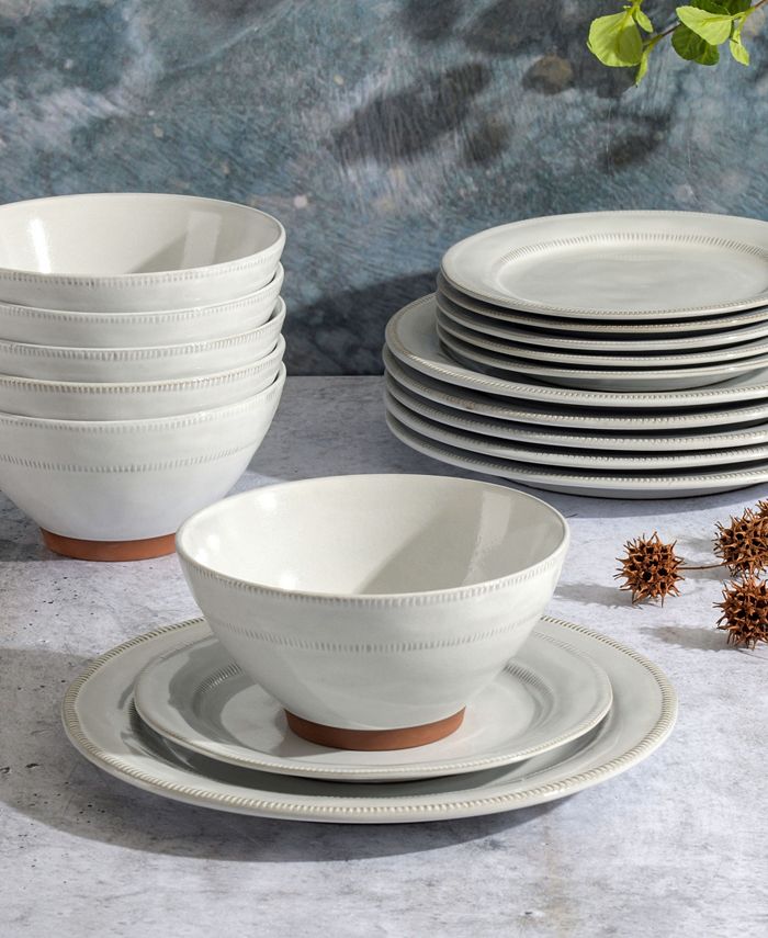 Gibson Elite Terranea 18 Piece Dinnerware Set, Service for 6 Macy's