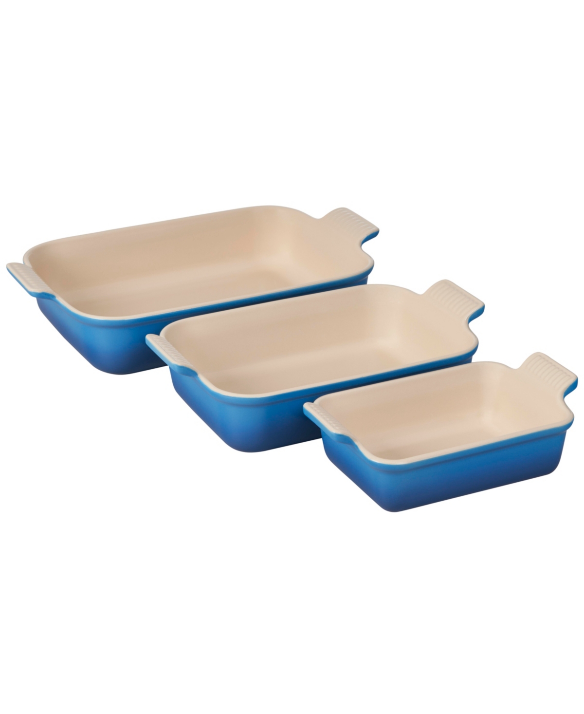 Le Creuset 3-piece Stoneware Heritage Bakers Set In Marseille