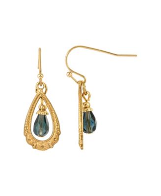 Glass Clear Teardrop Earring