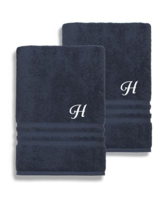 Linum Home Turkish Cotton Personalized Denzi Bath Towel Set, 54" x 27"