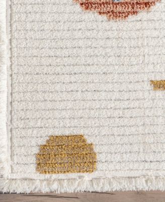 Pearl Caree Astronaut Kids Fringe Area Rug