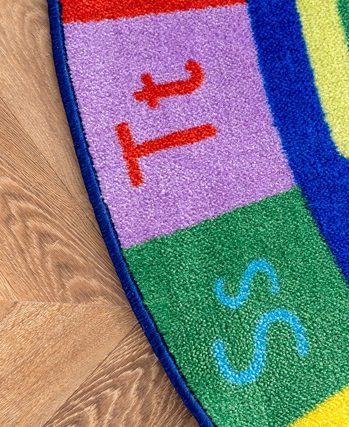 nuLoom Giza Number Circles 5' x 5' Round Area Rug & Reviews Rugs Macy's