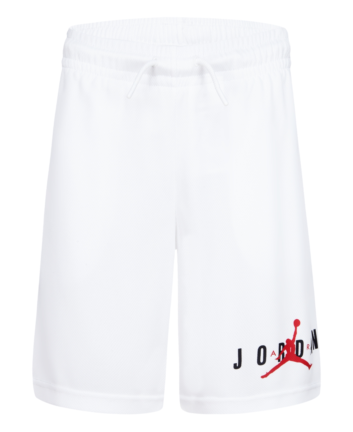Jordan Big Boys Essentials Graphic Mesh Shorts In White
