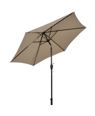 9Ft Outdoor Market Patio Table Umbrella Push Button Tilt Crank Lift