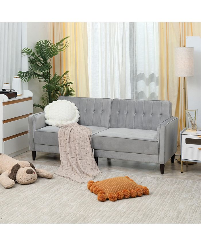 Convertible Sleeper Sofa, Futon Sofa Bed with Split Back Design