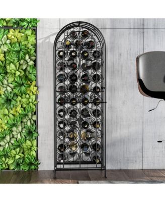 Wine Rack Liquor Cabinet Shelf Bottle Storage Iron Tower Home Decoration