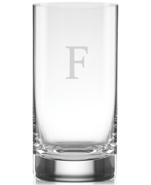 Lenox Tuscany Monogram Barware Block Letter Highball Glasses Set Of 4