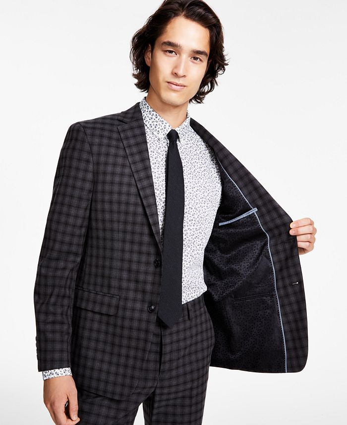 Bar III Men's Slim-Fit Check Suit Jacket, Created for Macy's - Macy's
